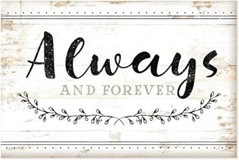 لافتة حائط خشبية ريفية من Always And Forever مقاس 12x18 in Saudi Arabia