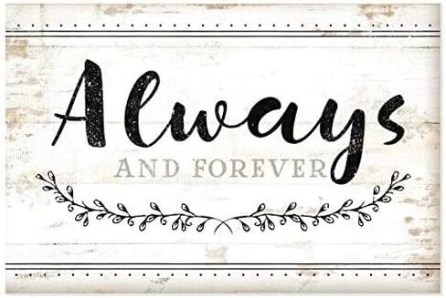 لافتة حائط خشبية ريفية من Always And Forever مقاس 12x18 in Saudi Arabia