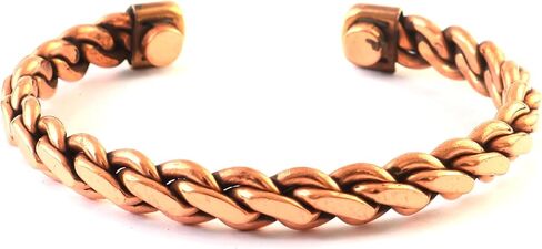 JewarHaat Indian Handcrafted Hand Forged with Solid and High Gauge Tibetan Style Minimalistic Elegance Copper Bracelet for Women and Men in Saudi Arabia