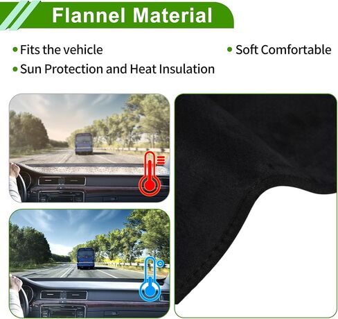 Dashboard Cover for BMW 7-Series 2016-2020 with Hud Dash Cover Mat Carpet Center Console Dash Cover Mat Car Interior Flannel Black 1 Pcs in Saudi Arabia