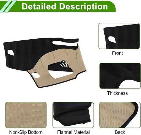 Dashboard Cover for BMW 7-Series 2016-2020 with Hud Dash Cover Mat Carpet Center Console Dash Cover Mat Car Interior Flannel Black 1 Pcs in Saudi Arabia