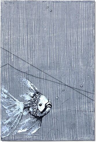 BrushEcho رسمت باليد مجردة زيت السمك اللوحة 24x36 بوصة عمودي محكم قماش جدار الفن جاهز للتعليق أسود أبيض ديكور الحد الأدنى لغرفة المعيشة مدخل المنزل مكتب in Saudi Arabia