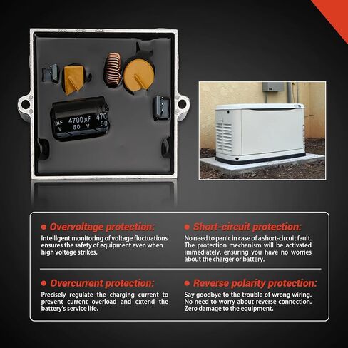 مجموعة شاحن بطارية المحرك 0A18010SRV 12 فولت مناسبة لنماذج مولد Generac 7KW 12KW 15KW مولدات الاستعداد المنزلية المبردة بالهواء A1801 0A1801 in Kuwait