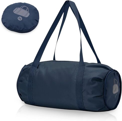 Foldable Sports Gym Duffel with Wet Dry Pocket, Ultralight Travel Carry on Bag, Overnight Weekender for Travel, Beach (Black) in Saudi Arabia