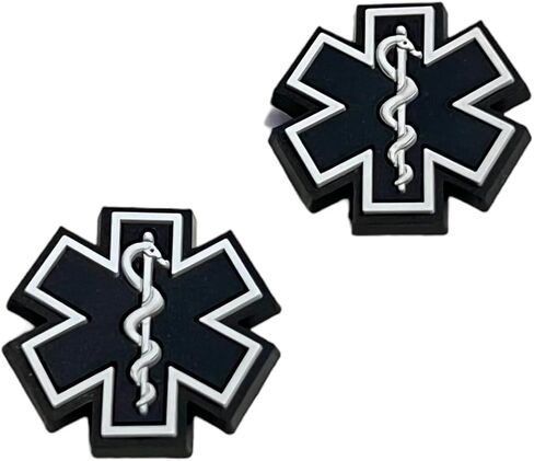 Paramedic Star of Life Shoe Charm Set Shoe Decorations in Saudi Arabia