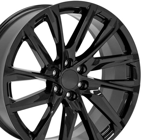 إطارات OE Wheels CA90 مقاس 24 بوصة تناسب طراز إسكاليد 6x139.7 24x10 أسود لامع - هولاندر 4875 (مجموعة من 4) in Saudi Arabia