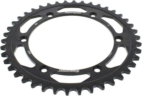 Supersprox Steel Sprocket Black 42T - RFE-460-42-BLK for Kawasaki KDX200 1984-2006, KX500 1983-2004, KX450F 2006-2019, KX250F 2004-2019, KX250 1982-2007, KX125 1982-2005, KLX650R 1993-1996 in Kuwait