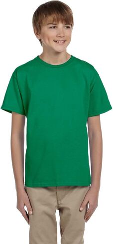منتج العلامة التجارية Gildan Youth Ultra Cotton 6 oz تي شيرت - كيلي جرين - L - (توفير فوري بنسبة 5% وأكثر) in Saudi Arabia
