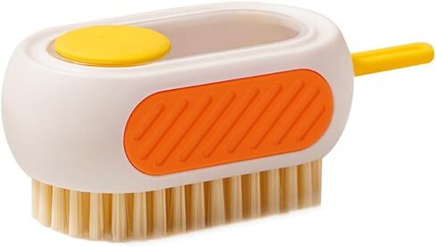 فرشاة تنظيف الكل في واحد قابلة لإعادة التعبئة مع خزان مدمج، اضغط لتوزيع المحلول لتنظيف الأسطح المتعددة: الملابس والأحذية والعجلات والمطبخ والحمام. شعيرات PET كثيفة وقابلة للتعليق، ذات سعة كبيرة in Kuwait