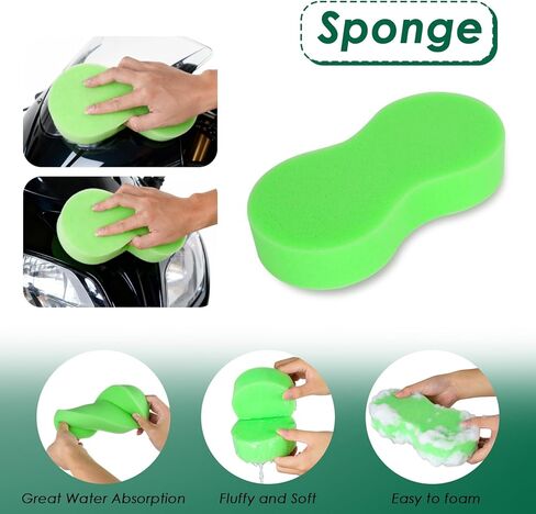 9 Pack Motorcycle Cleaning Kit, Motorcycle Detailing Kit with Chain/Wheel/Rim/Tire Brush, Sponge, Wash Mitt, Detailing Brush, Professional Cleaning Tool for Motorcycle Bike in Kuwait