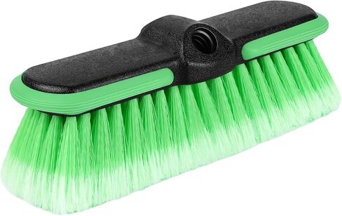 10“ Car Wash Brush Head, Scrub Brush Attachment for Extension Pole, Outdoor Cleaning Tool for Window, Wall, Floor, Deck, Patio in Saudi Arabia