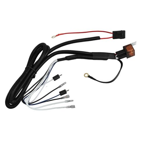 Qiilu 12V Horn Wiring Harness Relay Kit 1.9m Cable to Two Air Horn Cable Relay Harness لدراجة نارية سيارة شاحنة عالية الأداء قطع غيار السيارات الإضاءة & in Saudi Arabia