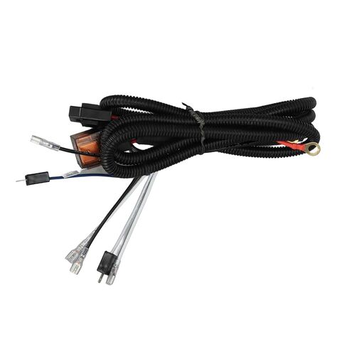 Qiilu 12V Horn Wiring Harness Relay Kit 1.9m Cable to Two Air Horn Cable Relay Harness لدراجة نارية سيارة شاحنة عالية الأداء قطع غيار السيارات الإضاءة & in Saudi Arabia