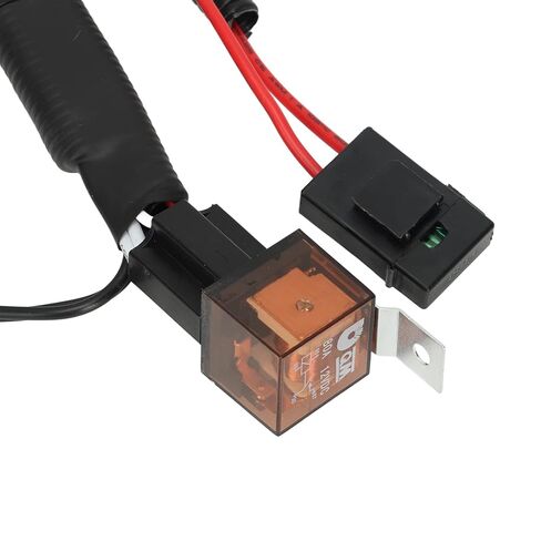 Qiilu 12V Horn Wiring Harness Relay Kit 1.9m Cable to Two Air Horn Cable Relay Harness لدراجة نارية سيارة شاحنة عالية الأداء قطع غيار السيارات الإضاءة & in Saudi Arabia