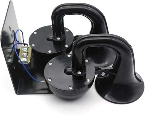 Double Snail Flute Car Truck Motorcycle Universal Horn Tweeter Super Loudspeaker 12V24V(12V) in Kuwait