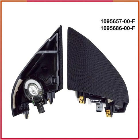 Compatible with Tesla Model 3 2017-2023 Front Door Triangular Enclosure Tweeter Speaker Assembly A-pillar Cover Horn 1095657-00-F 1095686(Left-1095657-00-F) in Kuwait