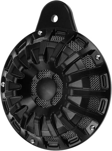 Motorcycle Horn Speaker Cover Black/Chrome Horns Cap Compatible with Harley Big Twin 1991-Up Touring Road King Softail Dyna Sportster 07-Up(Horn Speaker Cover C) in Kuwait