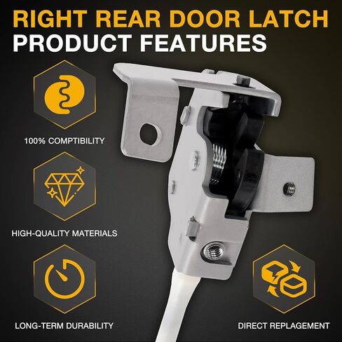 Rear Upper Door Latch Compatible with Ford 1997-2004 F150 Heritage F250 Extended Super Cab Models Door Latch Cable Assembly Left and Right Side Replaces 6L3Z-18264A26-A 6L3Z-18264A27-A in Saudi Arabia