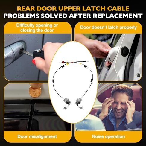 Rear Upper Door Latch Compatible with Ford 1997-2004 F150 Heritage F250 Extended Super Cab Models Door Latch Cable Assembly Left and Right Side Replaces 6L3Z-18264A26-A 6L3Z-18264A27-A in Saudi Arabia