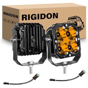 شريط إضاءة LED 46 بوصة من RIGIDON، 210 وات 21000LM 3500K أصفر، منحني مستقيم قابل للتعديل، مجموعة من الفيضانات البقعية للقيادة على الطرق الوعرة مع موصل 16AWG DT للشاحنات، 4x4، سيارة، سيارات الدفع الرباعي، ATV، UTV in Kuwait