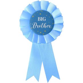 Big Brother Pin - Light Blue Ribbon Baby Shower Button Badge, Gift for Little Boys | Party Celebration Decoration 1pc (SH-K2) in Saudi Arabia