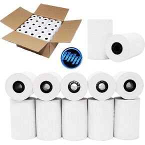 BuyRegisterRolls - 50 أول بيانات 3 1/8 × 120 قدم لفات ورق بطاقة الائتمان الحرارية sm-t300i fd100 خالية من مادة BPA in Kuwait