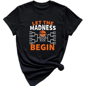Funny College Basketball T-Shirt – Let The Game Begin Graphic Tee, March Basketball Fan Shirt in Kuwait