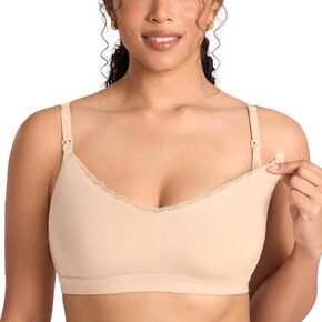 MOMANDA Lace Cotton Nursing Bras | Cute maternity sleep bralettes for breastfeeding, Ultra soft, With pads, For women in Saudi Arabia