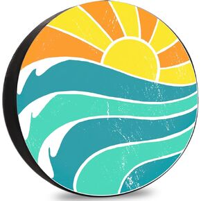 أغطية الإطارات الاحتياطية للمقطورات إطارات موجات الشمس الصيفية للسيارات مقاومة للطقس والغبار عالمية لمقطورة سيارات الدفع الرباعي ومخيم السفر 12 بوصة 13 بوصة 14 بوصة 15 بوصة 16 بوصة 17 بوصة in Kuwait