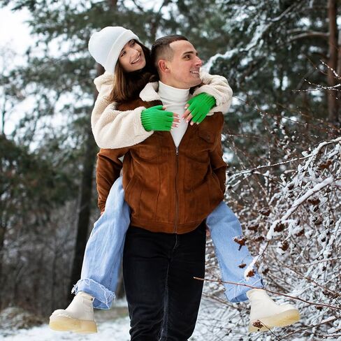 Green Fingerless Gloves Men, Stretch Solid Knitted Half Finger Mittens Fingerless Winter Knit Warm Mittens Typing Gloves for Women Men in Saudi Arabia