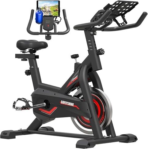 Exercise Bikes Stationary,Exercise Bike for Home Indoor Cycling Bike for Home Cardio Gym,Workout Bike with Ipad Mount & LCD Monitor,Silent Belt Drive in Kuwait