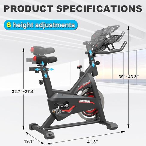 Exercise Bikes Stationary,Exercise Bike for Home Indoor Cycling Bike for Home Cardio Gym,Workout Bike with Ipad Mount & LCD Monitor,Silent Belt Drive in Kuwait