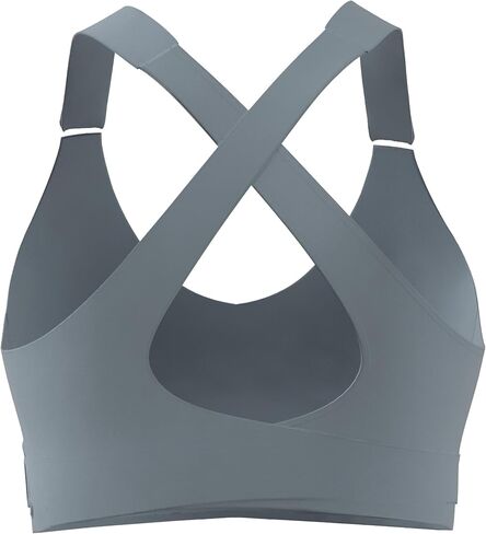 حمالة صدر رياضية عالية الدعم Fast Impact Luxe Run للسيدات من adidas، باللون الرمادي in Saudi Arabia