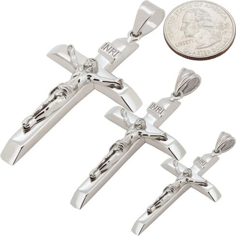 316L Stainless Steel 18k Yellow Gold Plated Crucifix Cross Pendant in Saudi Arabia