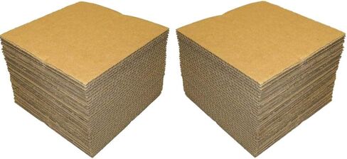 (50) - وسادات تسجيل Kraft Brown LP مقاس 12 بوصة - 12 7/16 بوصة × 12 7/16 بوصة - حماية إضافية لسجلات الشحن #12NCPAD in Saudi Arabia