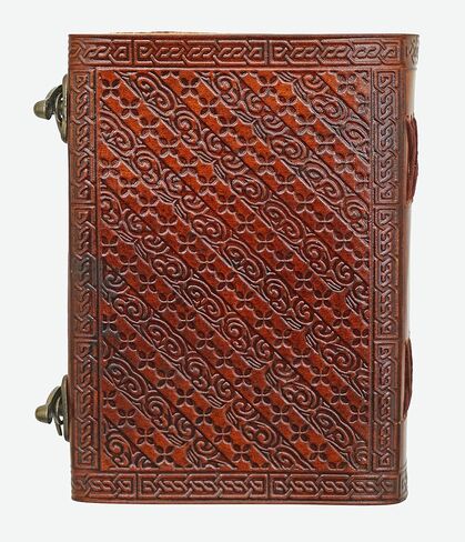 دفتر يوميات جلدي لشجرة الحياة من MONTEXOO - مذكرات كراسة الرسم للرجال والنساء مقاس 5 × 7 بوصات مع 200 صفحة ظلال كتب عتيقة مصنوعة يدويًا باللون البني القديم in Kuwait