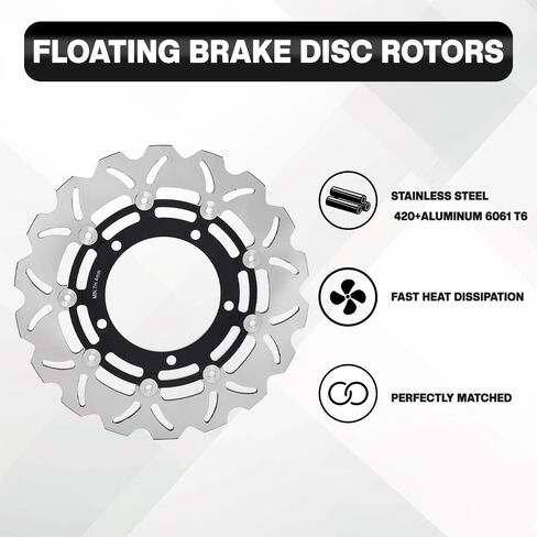 for Suzuki B-King GSX1300BK ABS 2008-2012 Front Rear Brake Disc Rotors Pads in Saudi Arabia