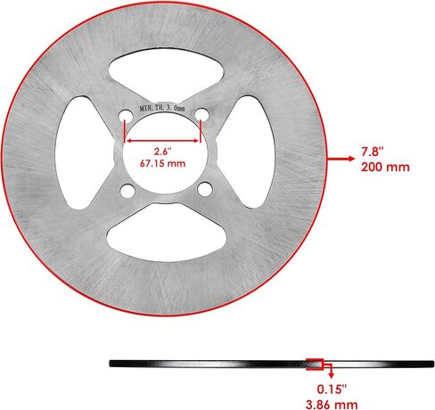 Caltric Rear Wheel Brake Disc Rotor with Brake Pad Compatible with Yamaha YFZ450 2004 2005 in Saudi Arabia