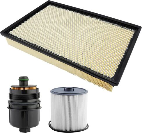 3.0L EcoDiesel Filter Kit, Engine Air Filter, Oil Filter, Fuel Filter, Compatible with 2020-2023 Wrangler JL, 2021-2023 Gladiator, Replaces# 68364653AA 68507598AA 68436631AA in Saudi Arabia