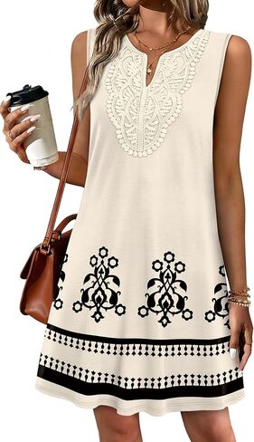 Sipaya Summer Dresses for Women 2026 Casual V Neck Sleeveless Boho Dress with Pockets Spring Fashion Clothing Travel Outfits in Kuwait