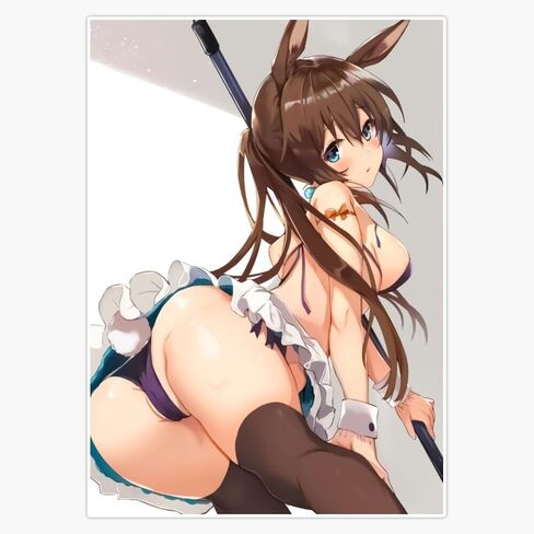 Amiya Arknights Prelude to Dawn Fanart Anime Waifu Magnetic Reusable Bumper Vinyl Sticker 5" in Saudi Arabia