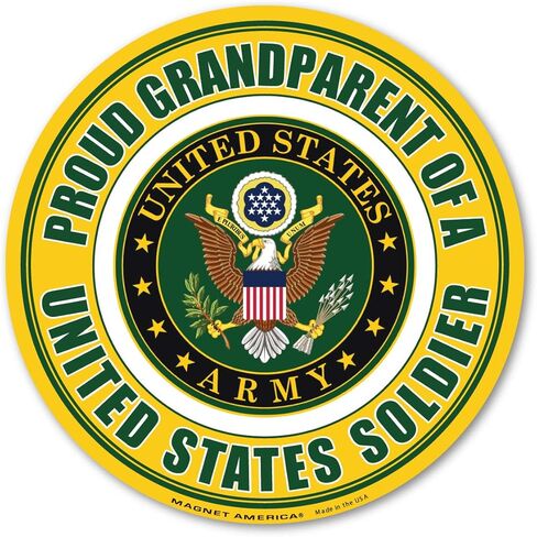 الجد الفخور لمغناطيس دائرة جندي أمريكي من Magnet America مقاس 5 × 5 بوصات مصنوع للمركبات والثلاجات in Saudi Arabia