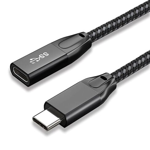 كابل تمديد USB من النوع C (4 أقدام/1.2 متر)، سلك موسع USB C ذكر إلى أنثى مجدول من النايلون يدعم فيديو 10 جيجابت في الثانية/4K/PD 100 وات للشاشة، M1 MacBook Pro/Air، iPad Pro 2018/2020، Galaxy S21/20/Note 20 in Kuwait