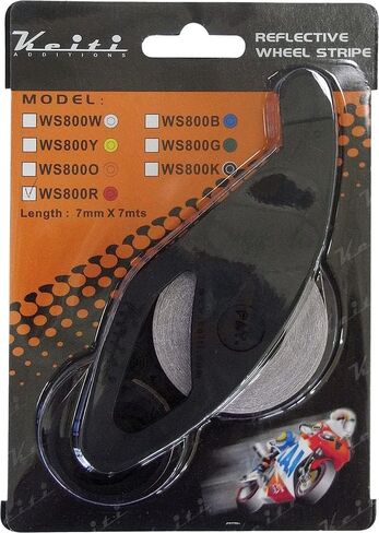 Keiti Motorcycle Wheel Stripe with Dispenser WS800 (Reflective Red) in Saudi Arabia