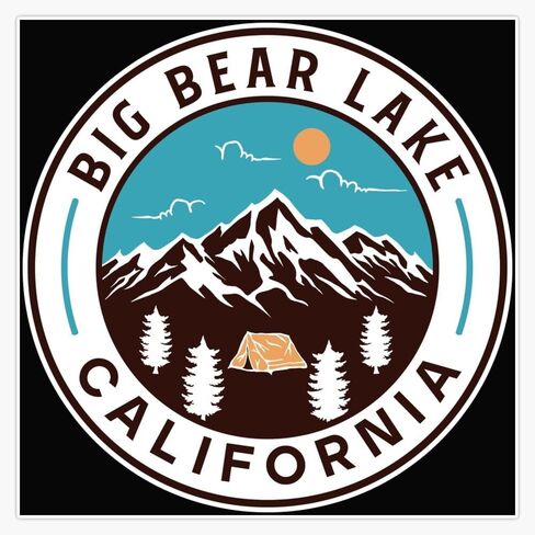 Big Bear Lake california Window Water Bottle Bumper Sticker Decal 5" in Saudi Arabia