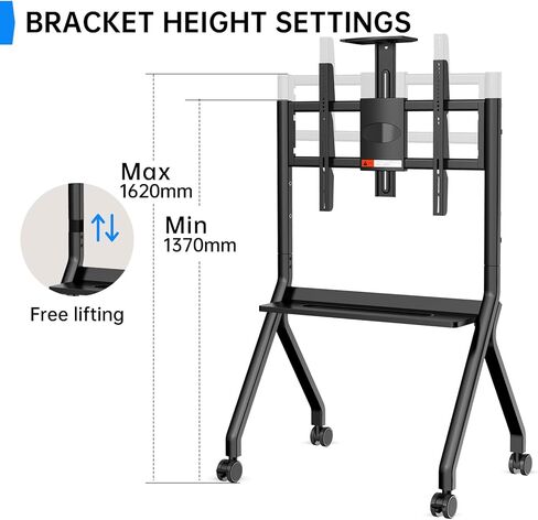 مجموعة كومبو للسبورة الذكية والحامل، لوحة كتابة تفاعلية مقاس 65 بوصة، شاشة لمس 4K UHD كمبيوتر الكل في واحد، عرض إلكتروني سبورة بيضاء ذكية للمكتب والفصول الدراسية in Kuwait