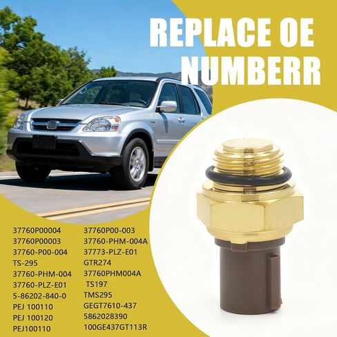 Engine Coolant Temperature Sensor Compatible with 1992-2001 Civic 1995-2004 Odyssey 1992-2001 Civic 1995-2004 Odyssey,Replacement for OEM 37760-P00-003. in Kuwait