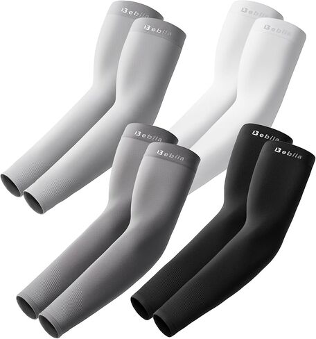Bebila Arm Sleeves for Men Women, UV Sun Protection Sports Cooling Compression Sleeves for Basketball Golf Outdoor in Saudi Arabia