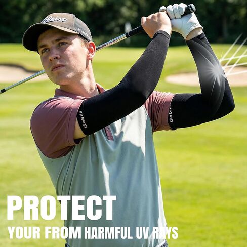 Bebila Arm Sleeves for Men Women, UV Sun Protection Sports Cooling Compression Sleeves for Basketball Golf Outdoor in Saudi Arabia