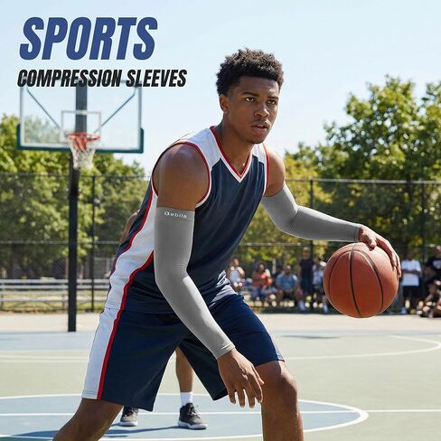 Bebila Arm Sleeves for Men Women, UV Sun Protection Sports Cooling Compression Sleeves for Basketball Golf Outdoor in Saudi Arabia
